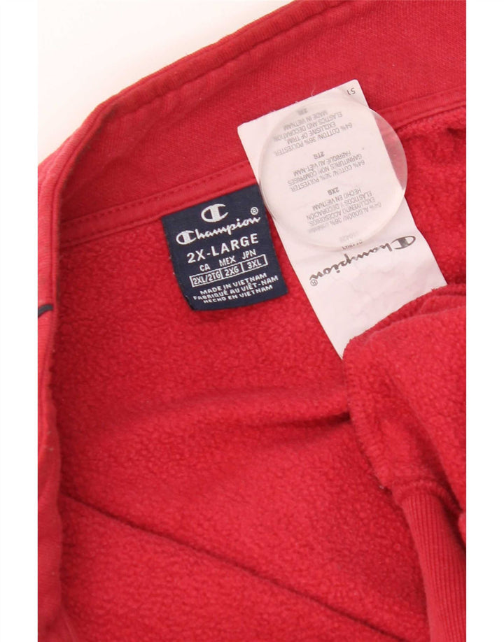 Champion Herren-Trainingsoberteil, Jacke, 2XL, rote Baumwolle