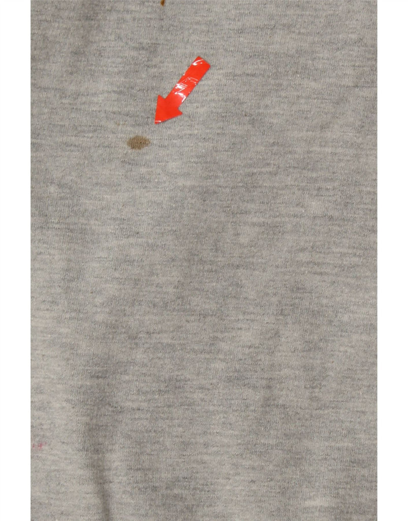 SCHOTT Womens Zip Hoodie Sweater UK 16 Large Grey Cotton Vintage Schott and Second-Hand Schott from Messina Hembry 