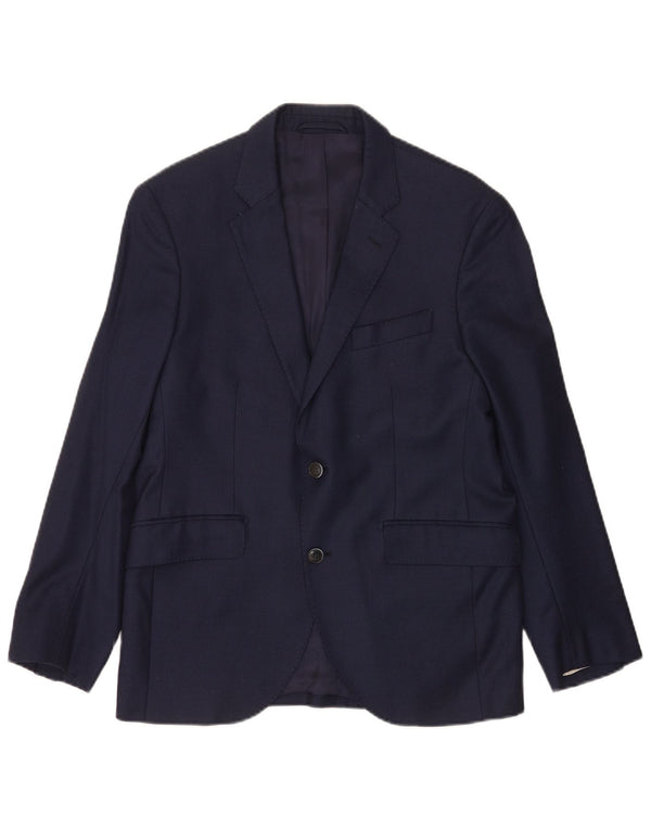 Hackett Herren-Blazer mit 2 Knöpfen, UK 40, große marineblaue Wolle