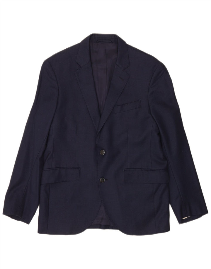 Hackett Herren-Blazer mit 2 Knöpfen, UK 40, große marineblaue Wolle
