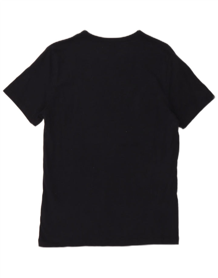 Reiss Herren T-Shirt Top Small Schwarz Baumwolle