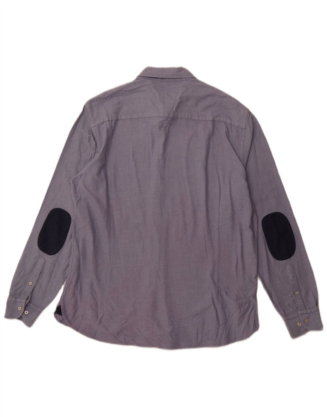 Massimo Dutti Herrenhemd 2XL Blaue Baumwolle