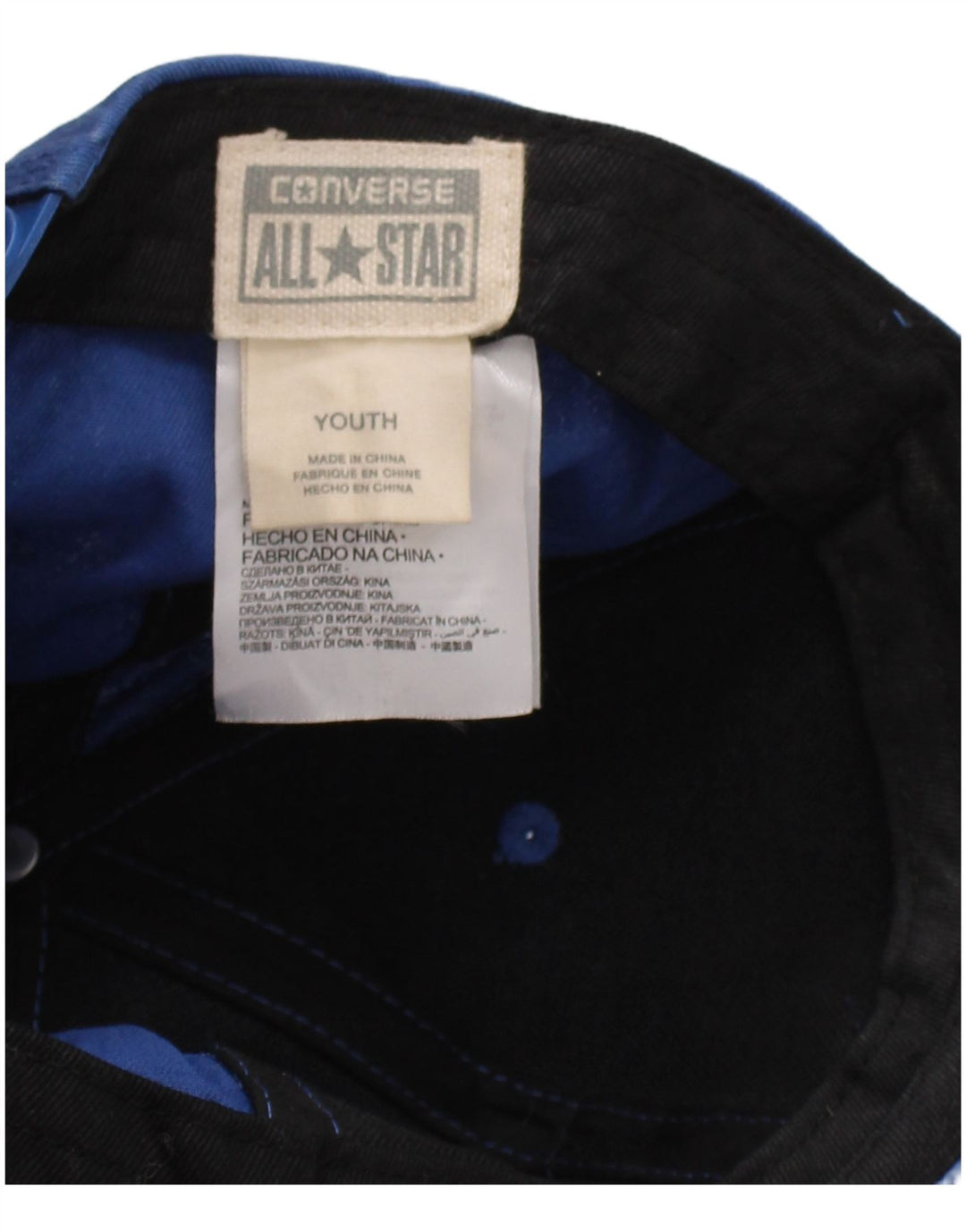 CONVERSE Boys All Star Graphic Baseball Cap One Size Blue Cotton