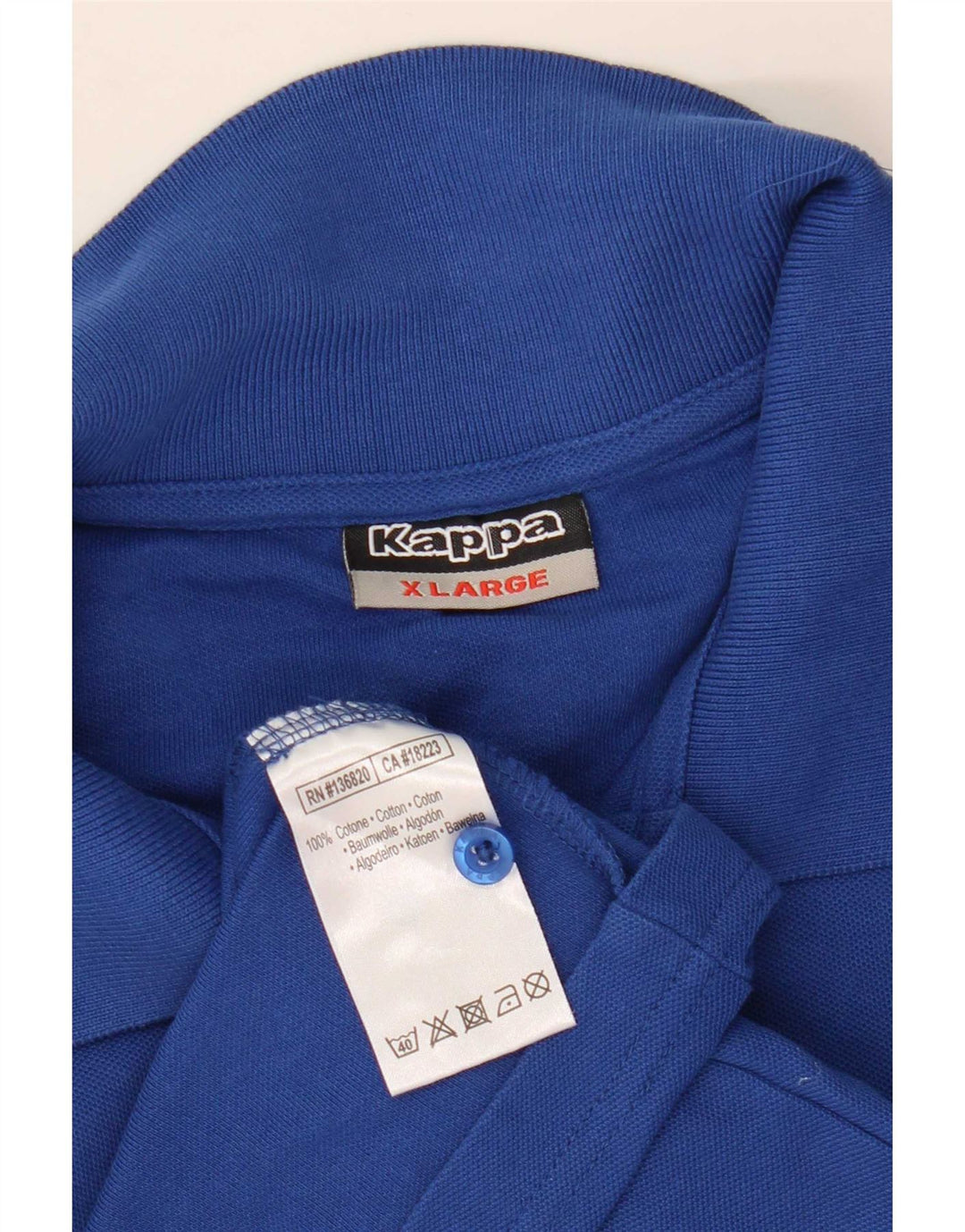 Kappa Herren Poloshirt XL Blau Baumwolle