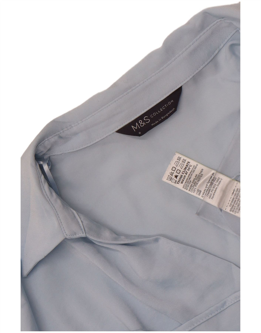 Marks & Spencer Damen Tunika-Oberteil UK 8 Small Blau Polyester