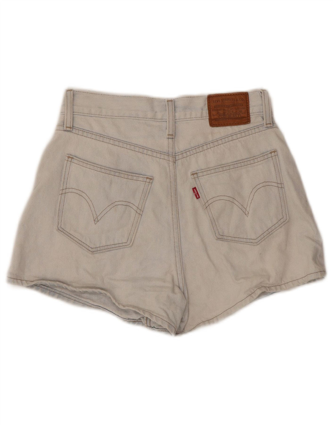 LEVI'S Damen-Jeansshorts mit hoher Taille, W25, XS, blaue Baumwolle