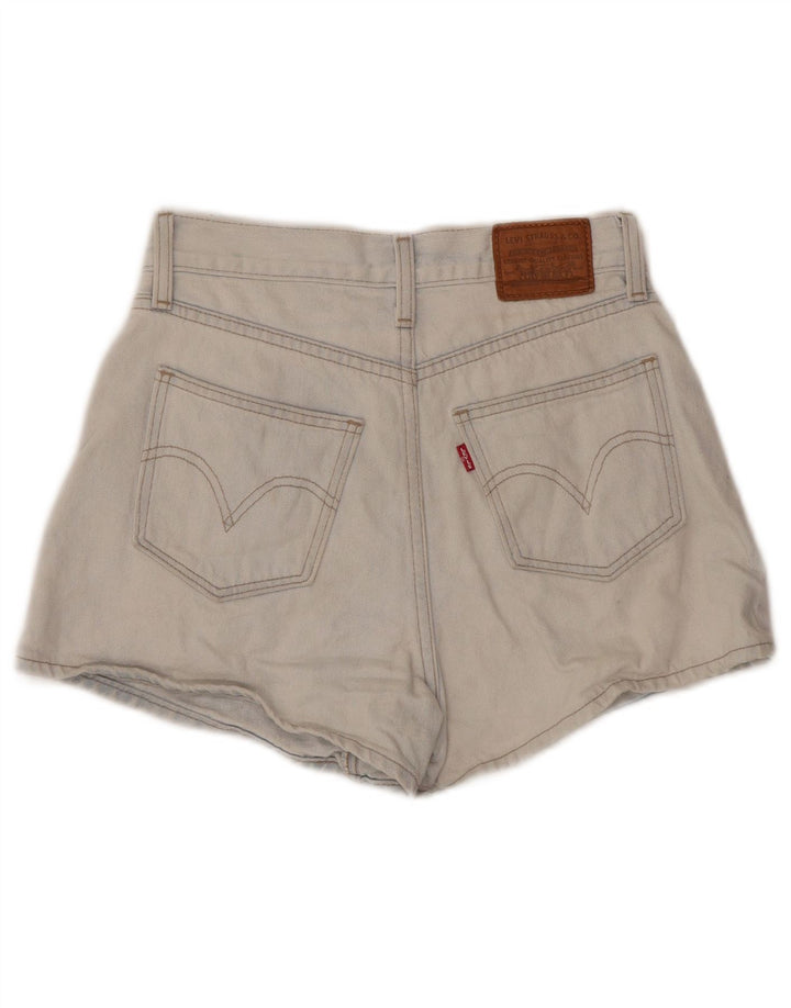 LEVI'S Damen-Jeansshorts mit hoher Taille, W25, XS, blaue Baumwolle