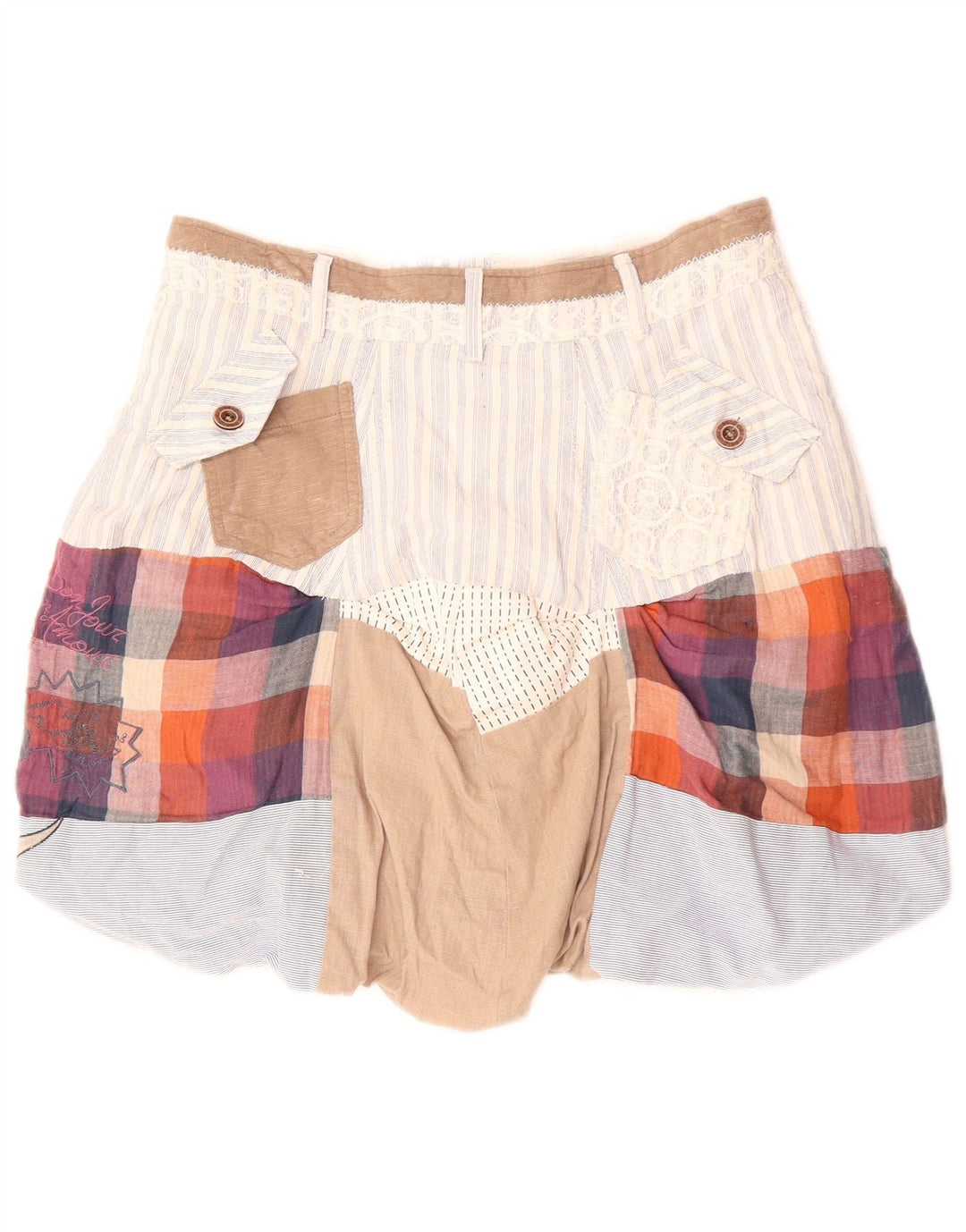 DESIGUAL Womens Bubble Rock EU 36 Small W30 Mehrfarbiges Patchwork