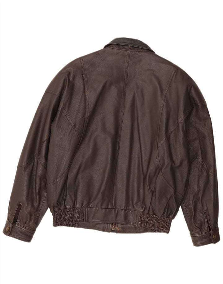 Fatigue Herren-Lederjacke, UK 38, mittelbraunes Leder