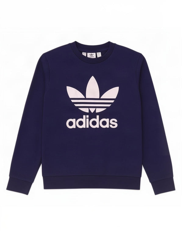 Adidas Jungen Grafik-Sweatshirt-Pullover 10–11 Jahre, marineblaue Baumwolle