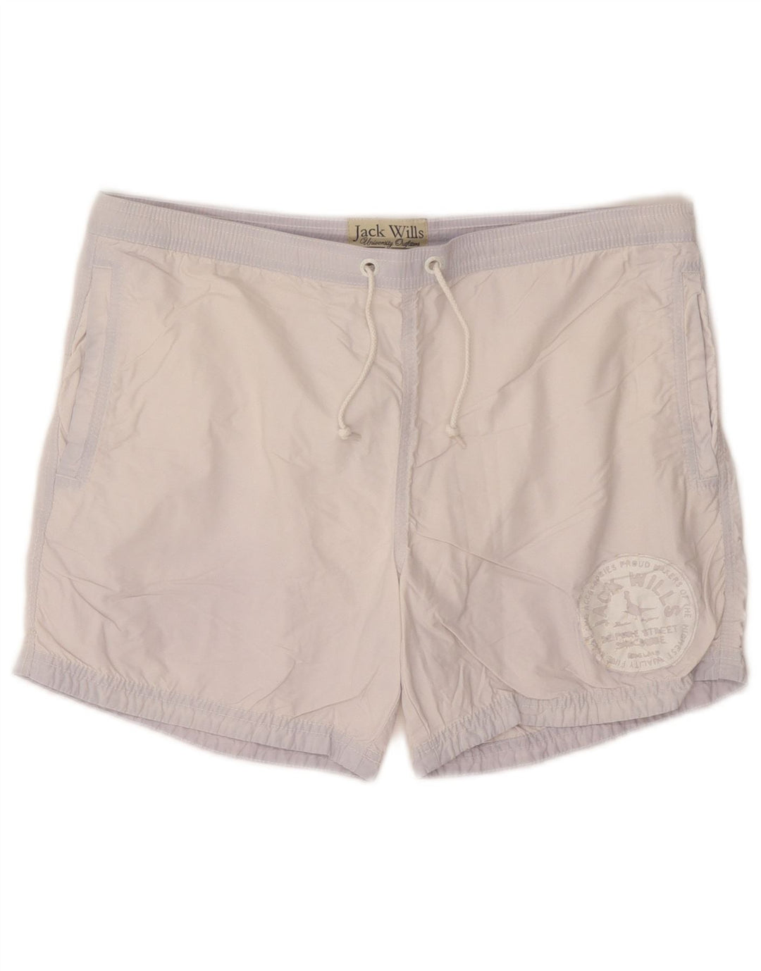 Jack Wills Herren-Badeshorts mit Grafik, Größe S, aus blauer Baumwolle