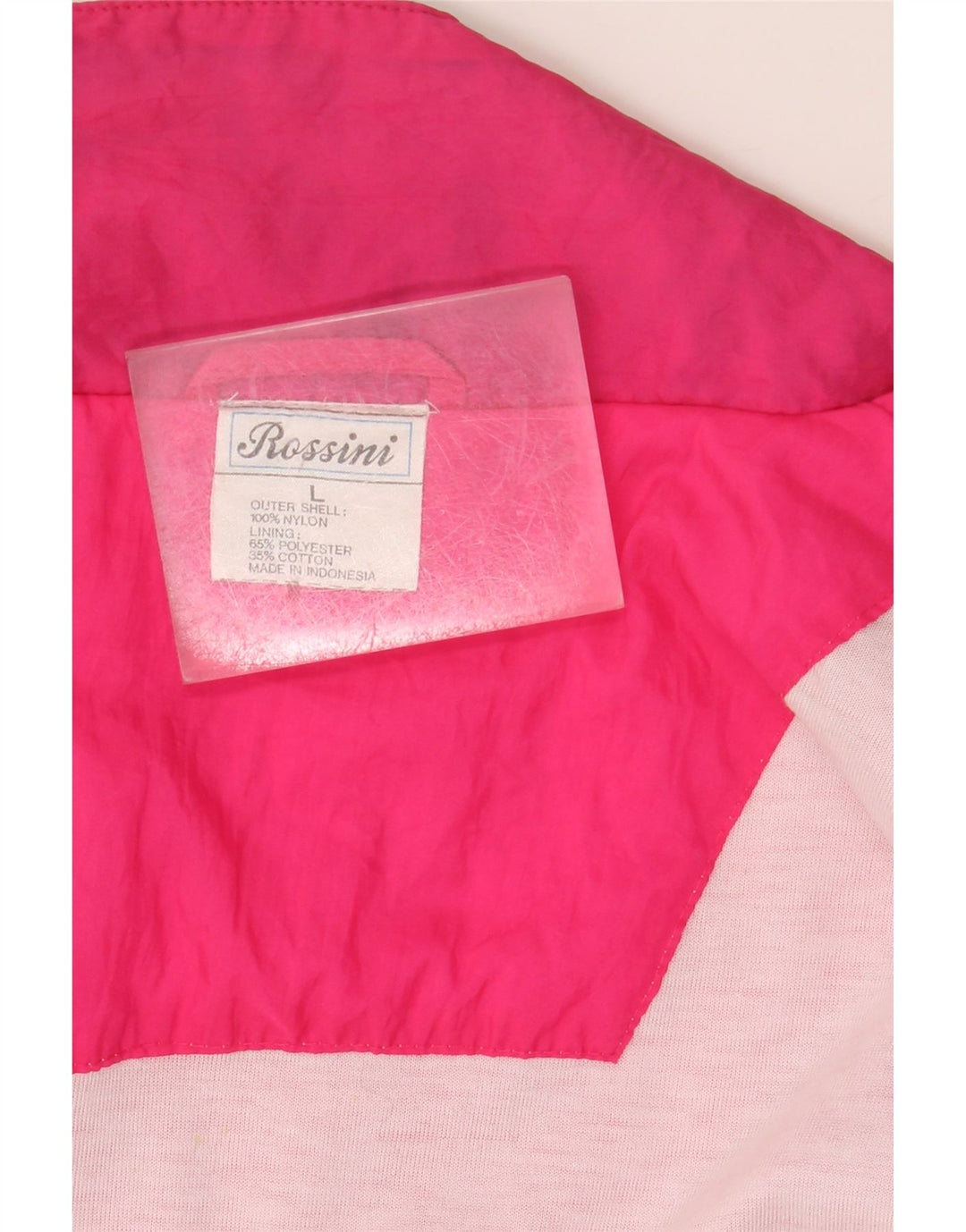 VINTAGE Damen-Trainingsanzug-Oberteiljacke UK 16 Großes schwarzes Colourblock-Nylon