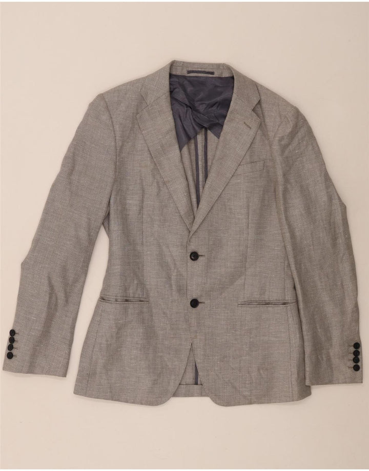 Reiss Herren-Blazer mit 2 Knöpfen, UK 38, mittelgraue Wolle