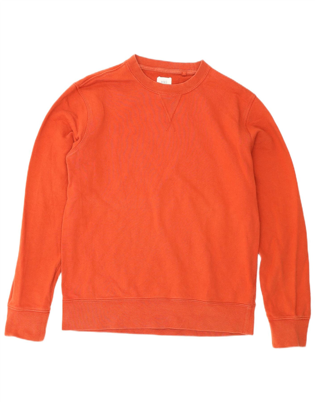 Marks & Spencer Herren-Sweatshirt-Pullover aus mitteloranger Baumwolle