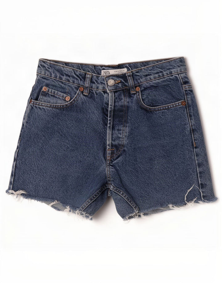 Zara Herren Jeansshorts EU 38 Small W30 Blau