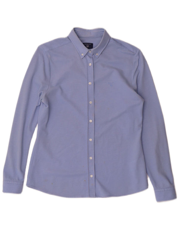 Gant Damenhemd UK 10 Small Blaue Baumwolle