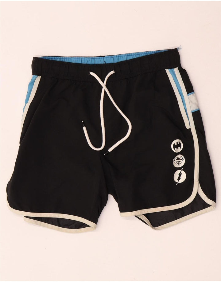 DC Jungen Badeshorts mit Grafik, 13–14 Jahre, schwarzes Colourblock-Polyamid