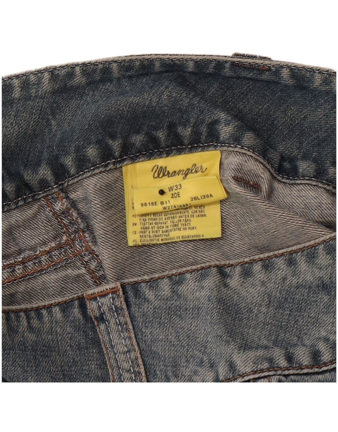 WRANGLER Damen Zoe Denim Cargo Rock W33 Große blaue Baumwolle