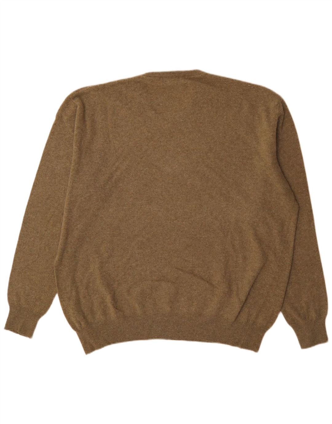 Kappa Herren-Pullover mit V-Ausschnitt, 3XL, Khaki, Lammwolle