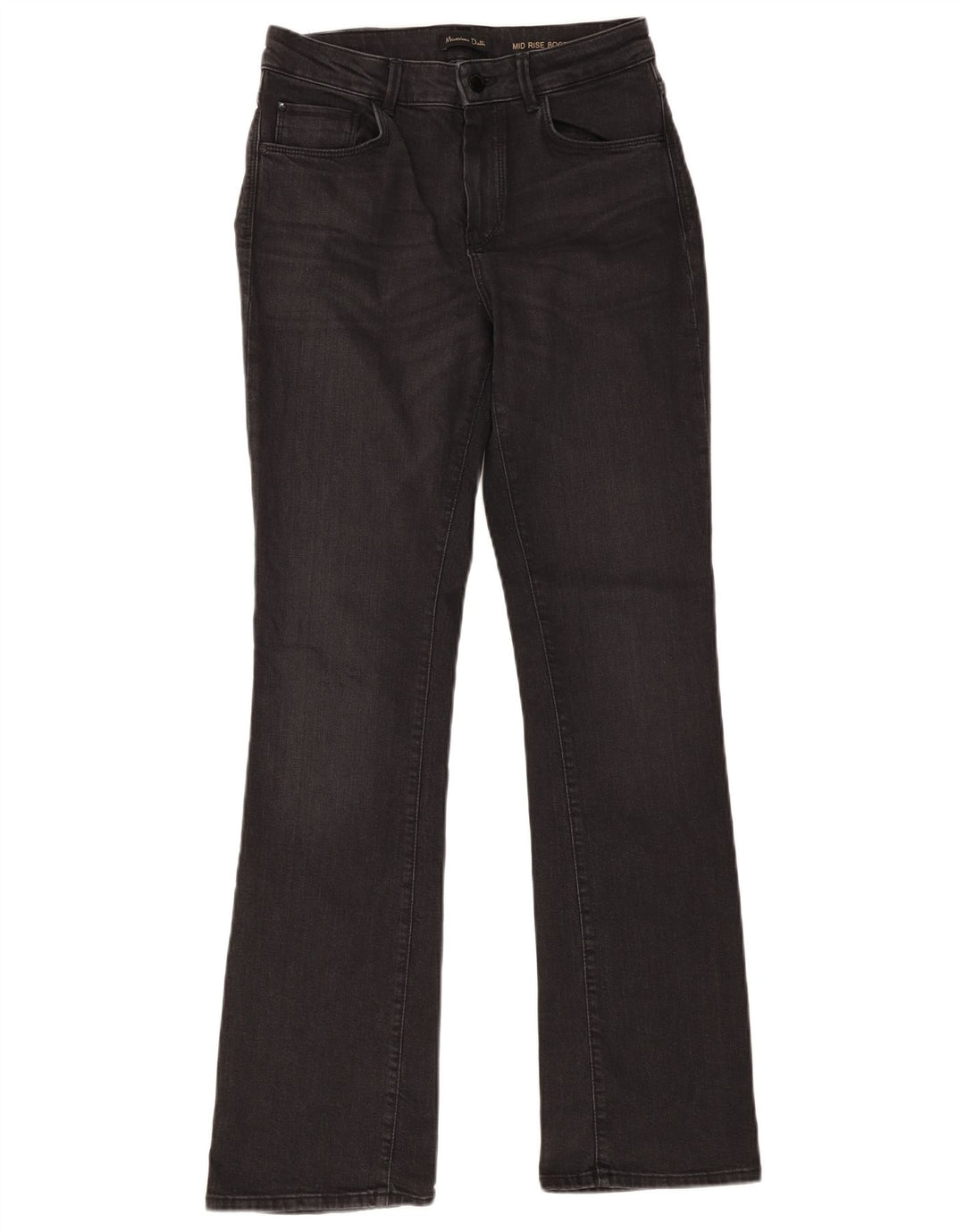 Massimo Dutti Damen Mid Rise Bootcut Jeans EU 38 Small W28 L32 Grau
