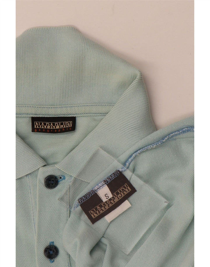 NAPAPIJRI Herren Geographic Poloshirt, Größe S, Blau, Colourblock-Baumwolle