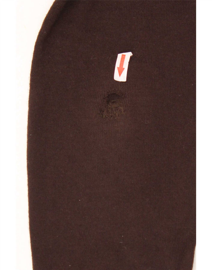 Hugo Boss Slim-Fit-Cardigan für Herren aus mittelbrauner Wolle