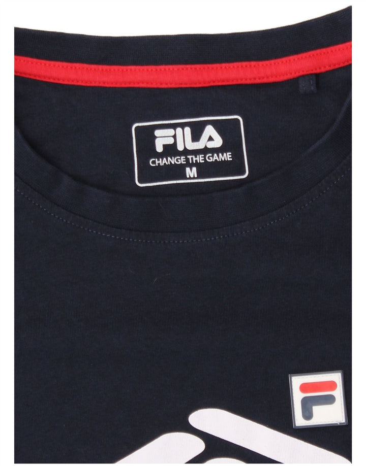 Fila Herren T-Shirt mit Grafik, mittelgroß, Marineblau
