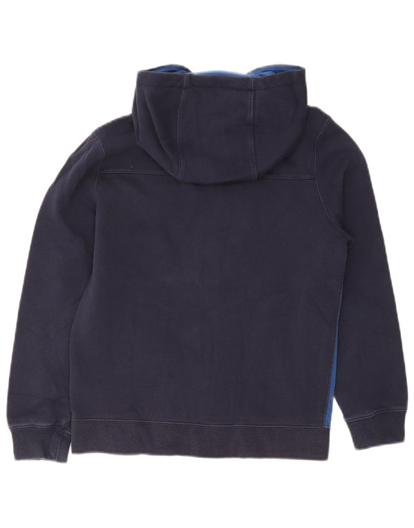 Nike Jungen-Kapuzenpullover mit Reißverschluss, 10–11 Jahre, mittleres Marineblau, Farbblock