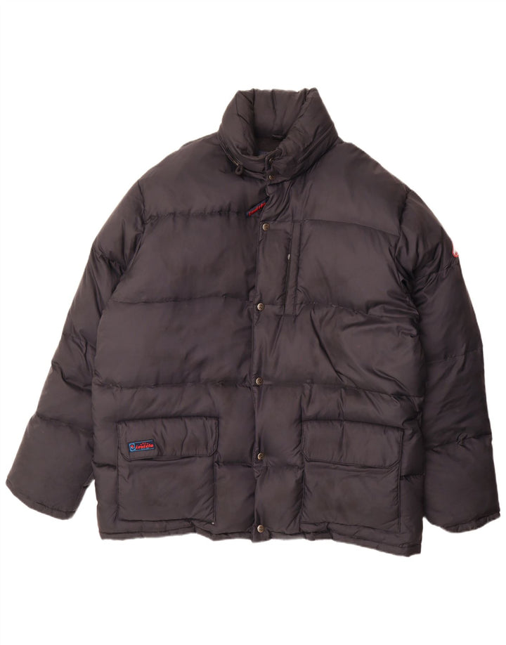 Invicta Herren Wattierte Jacke UK 40 Large Schwarz Polyamid