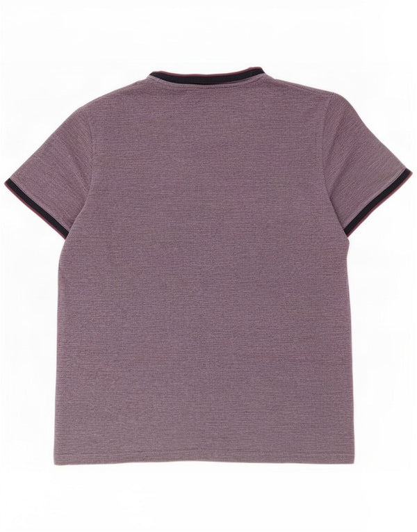 Ted Baker Herren T-Shirt Top Größe 4 Large Lila Baumwolle