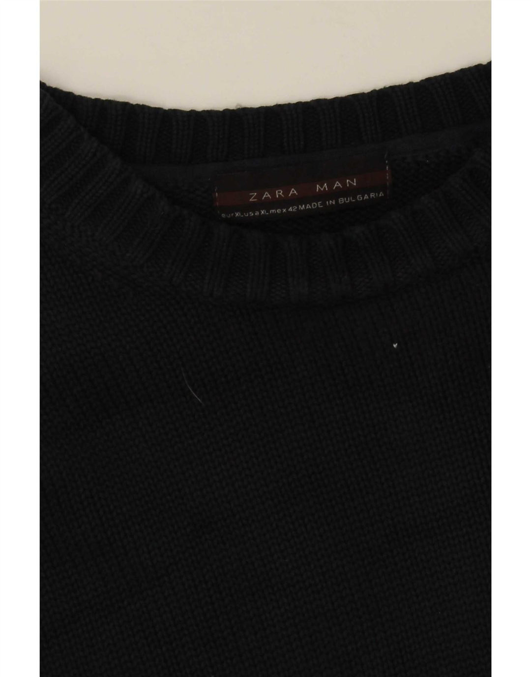 Zara Herren-Pullover mit Rundhalsausschnitt, XL, Schwarz