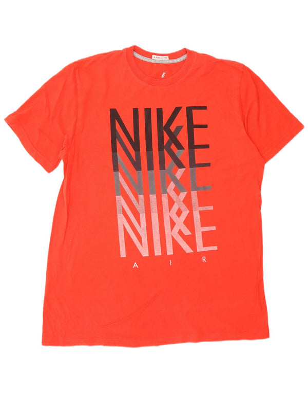 NIKE Herren-T-Shirt mit Grafik, groß, aus roter Baumwolle