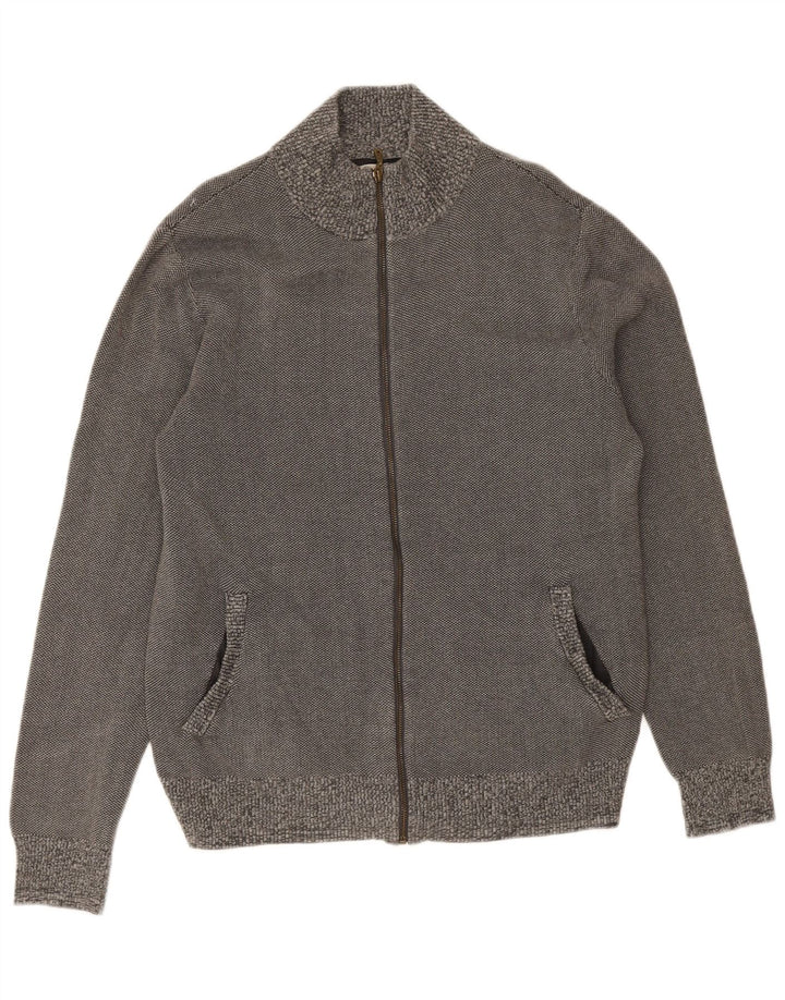 White Stuff Herren-Strickjacke aus mittelgrauer Baumwolle