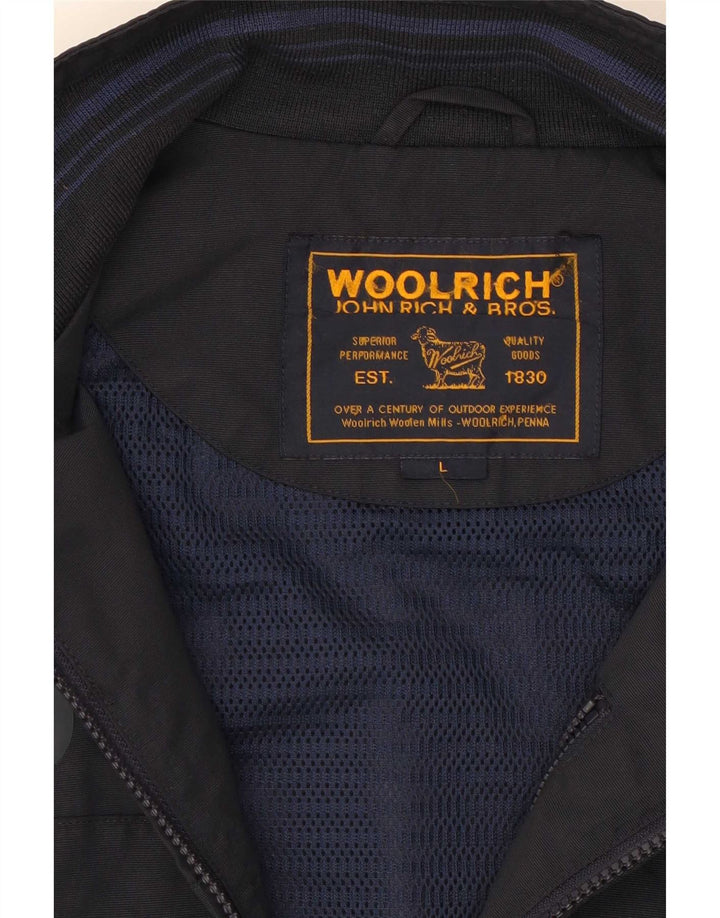Woolrich Herren-Trainingsanzug-Oberteil mit Grafik, ärmellos, Größe L, Marineblau