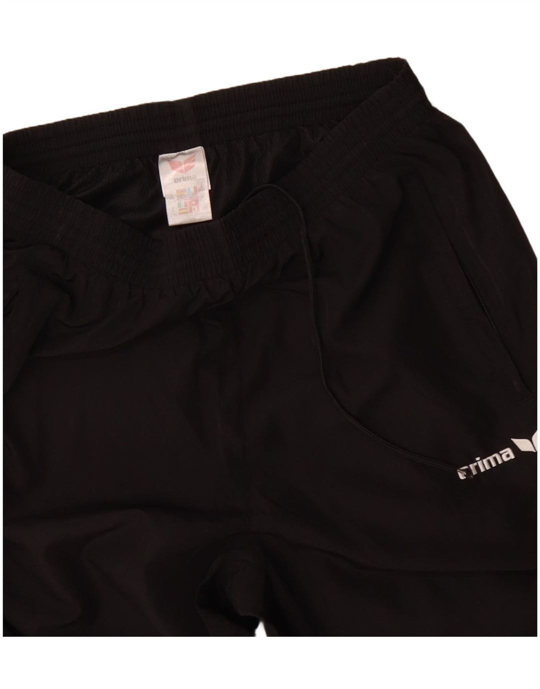 ERIMA Herren-Trainingshose XL, schwarzes Colourblock-Polyester