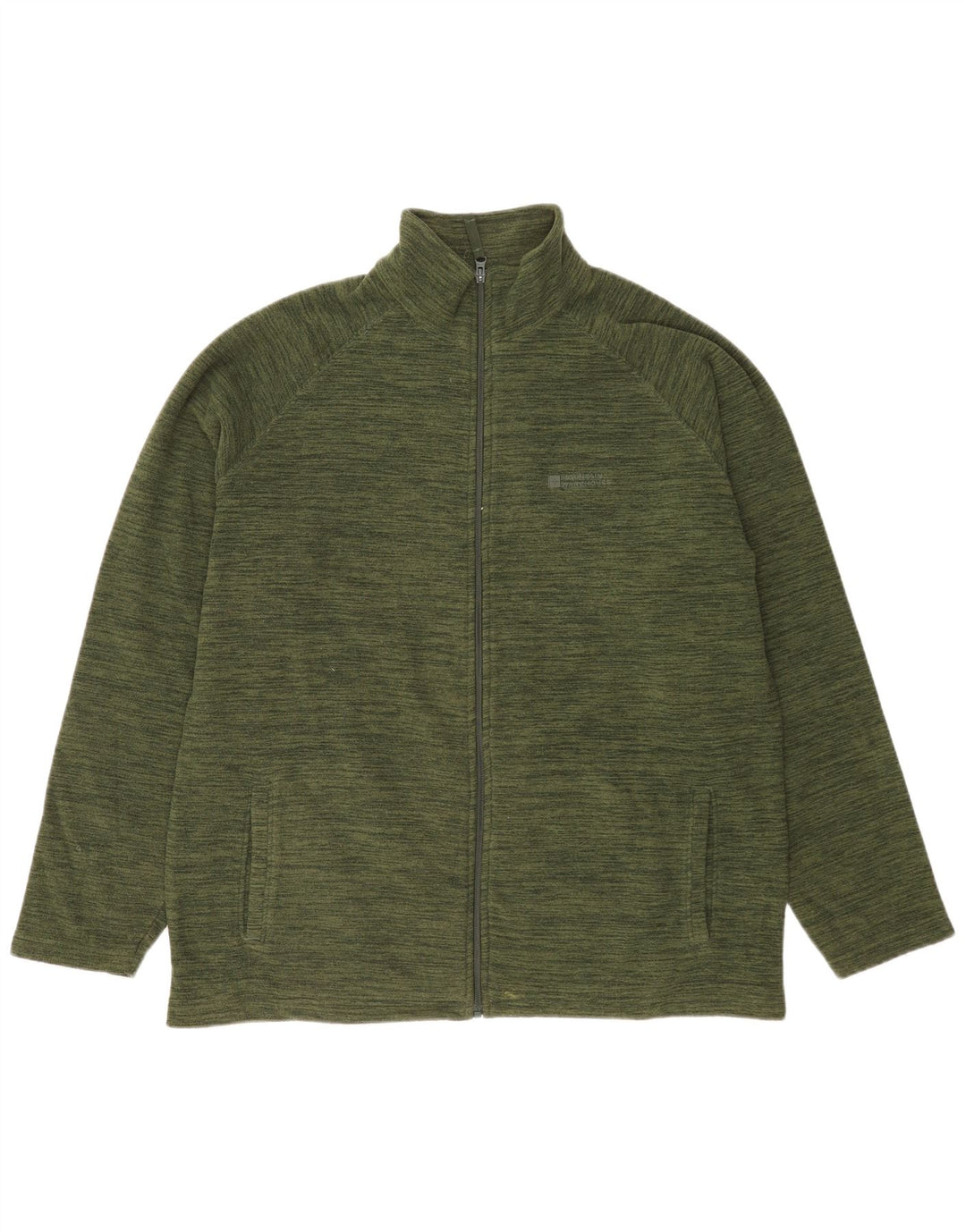 Mountain Warehouse Herren-Fleecejacke, UK 42, XL, grün geflecktes Polyester