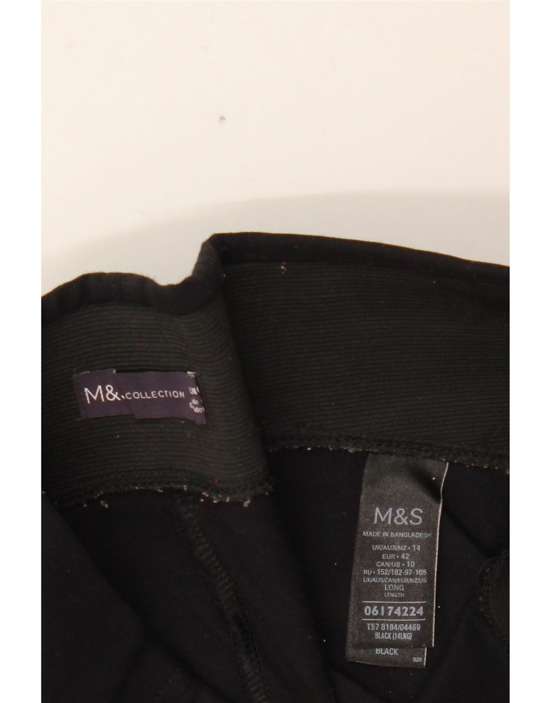 MARKS & SPENCER Damen Leggings UK 14 Große schwarze Viskose