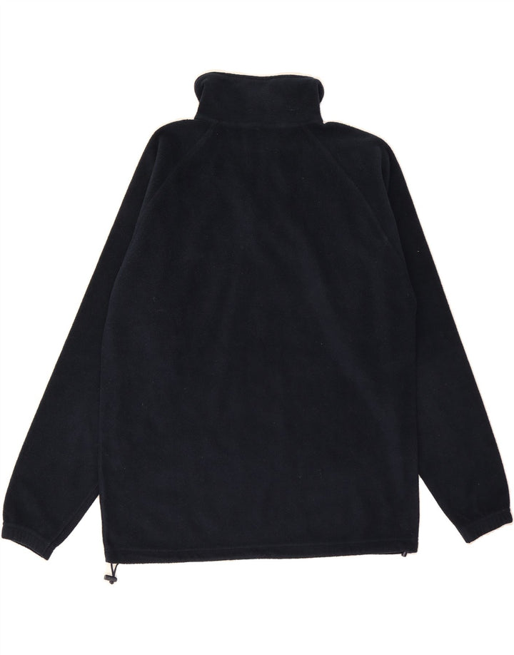 KAPPA Mens Zip Neck Fleece Jumper Medium Navy Blue Polyester Vintage Kappa and Second-Hand Kappa from Messina Hembry 