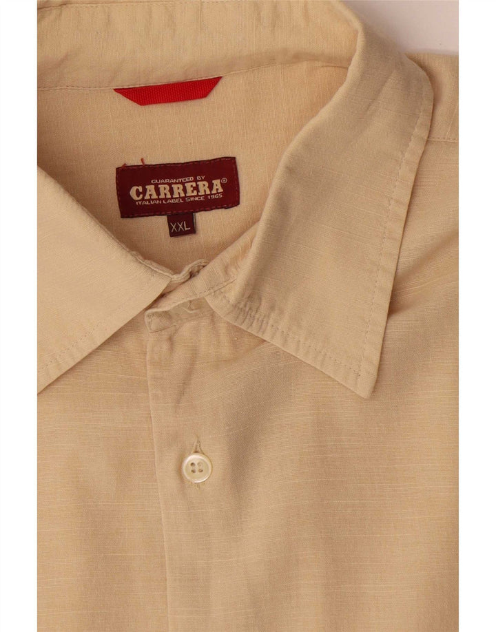 Carrera Herrenhemd 2XL Beige Baumwolle