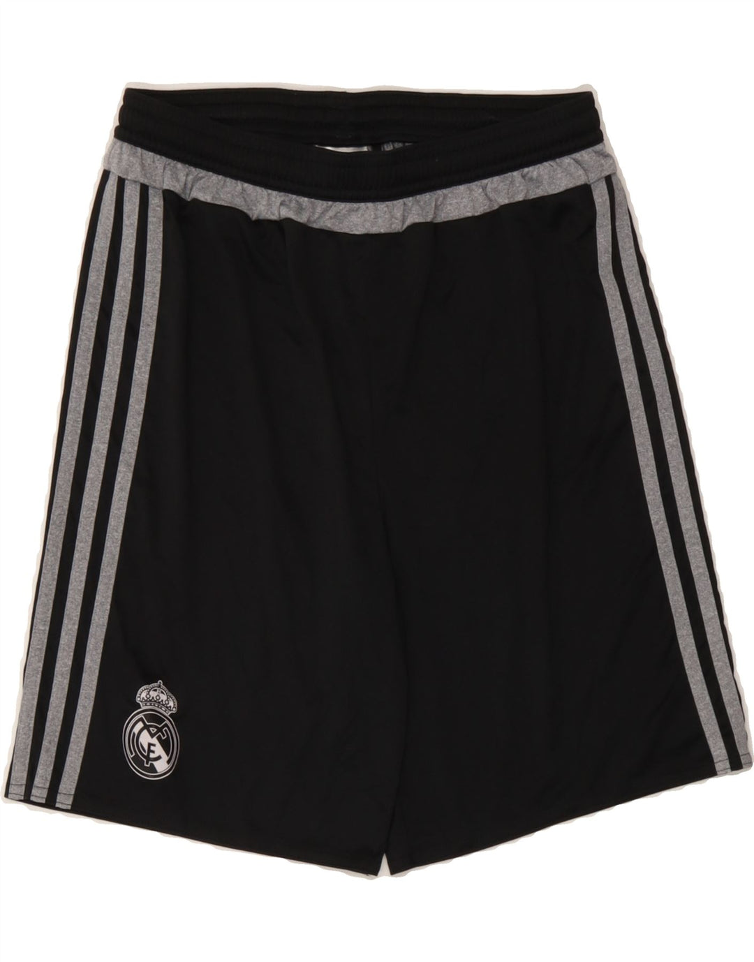 ADIDAS Boys Real Madrid Sport Shorts 13-14 Years Black Polyester Vintage Adidas and Second-Hand Adidas from Messina Hembry 