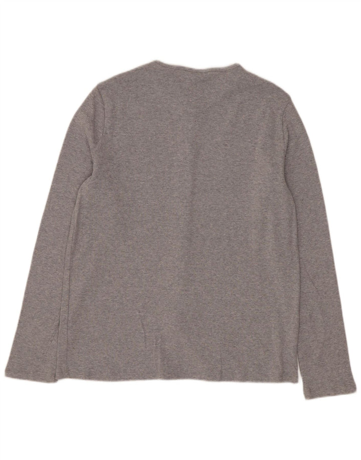 Marks & Spencer Damen-Cardigan-Pullover UK 12 Mittelgraue Baumwolle