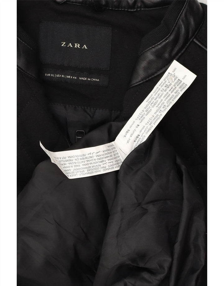Zara Herren Steppweste UK 42 XL Schwarz Polyester
