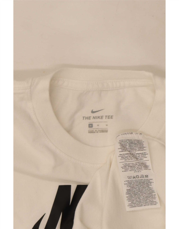 Nike Damen Graphic T-Shirt Top UK 14 Mittelweiße Baumwolle