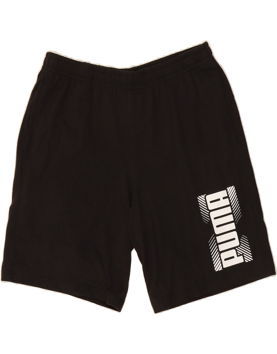 PUMA Mens Graphic Sport Shorts Large  Black Cotton Vintage Puma and Second-Hand Puma from Messina Hembry 