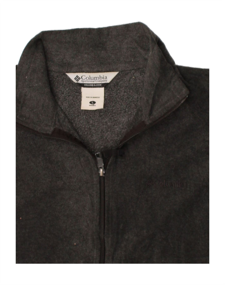 COLUMBIA Womens Fleece Jacket UK 16 Large Grey Polyester Vintage Columbia and Second-Hand Columbia from Messina Hembry 