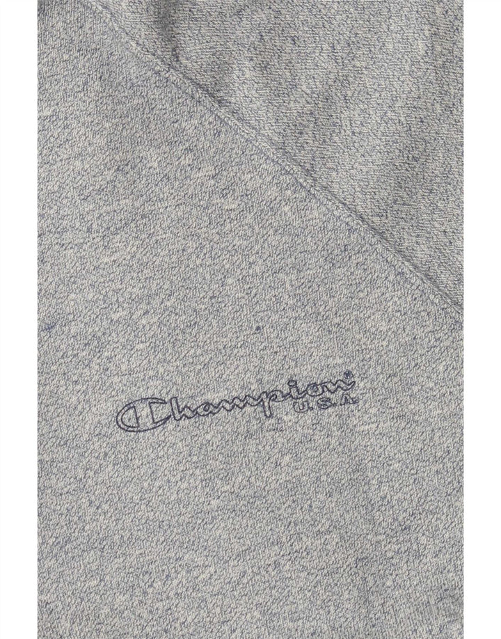 Champion Herren-Sweatshirt mit Reißverschluss am Hals, Größe L, Grau