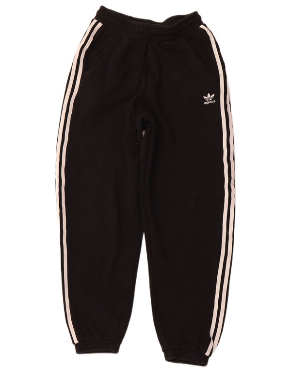 ADIDAS Damen Trainingshose Jogger UK 8 Small Schwarz Baumwolle