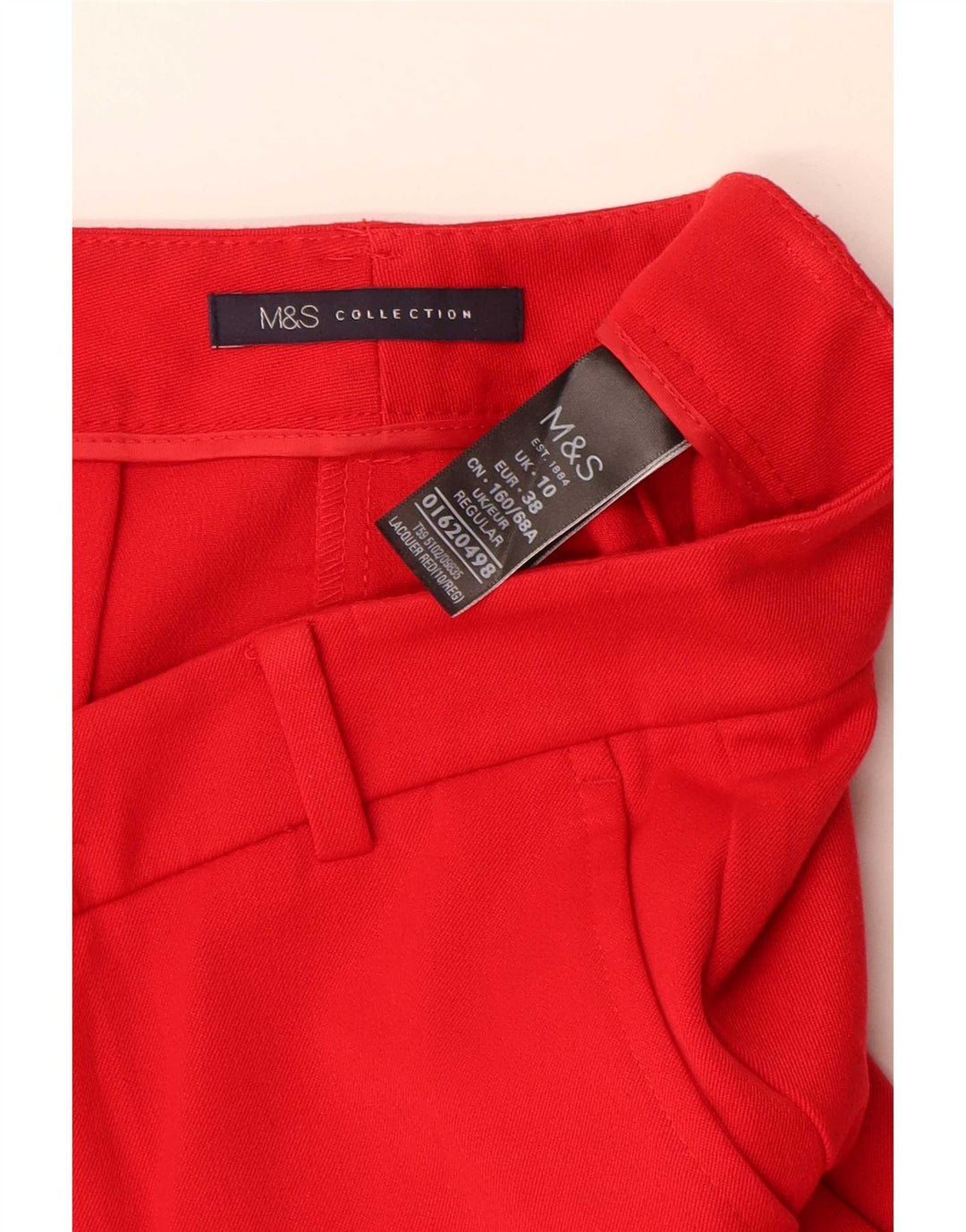 Marks & Spencer Slim-Anzughose für Damen, UK 10, Größe S, W27, L27, Rot, Polyester