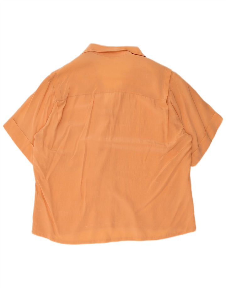 Alberto Aspesi Damen Kurzarmhemd IT 44 Mittelorange