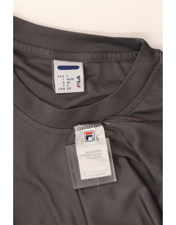 Fila Herren T-Shirt Top Small Grau Polyester